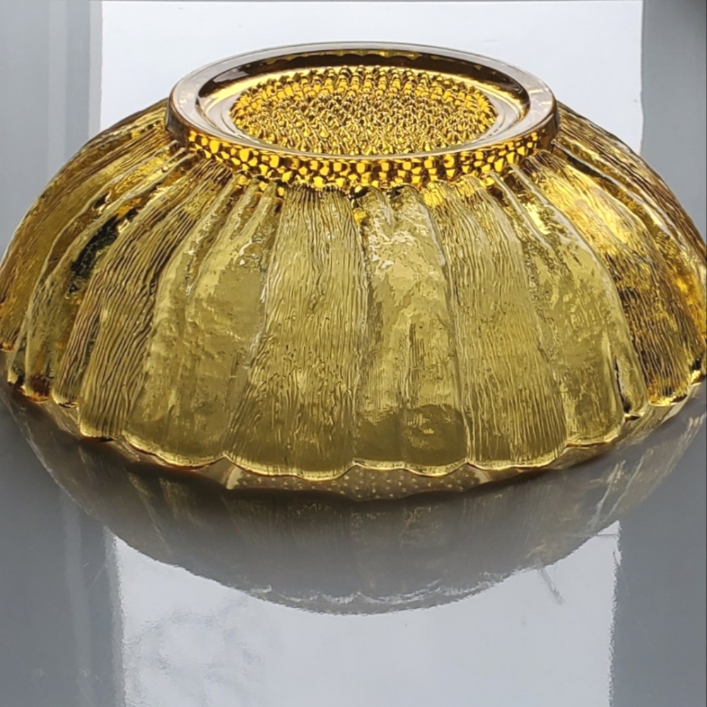 10"🌻"Country Garden"🌻 Honey Gold 🌻 Bowl by Anchor  Hocking - Picture 9 of 9